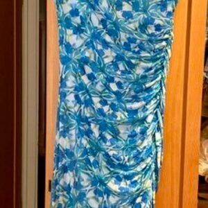 By Anthropologie The Maya Bue Floral Mesh Midi Maxi Dress Size Medium